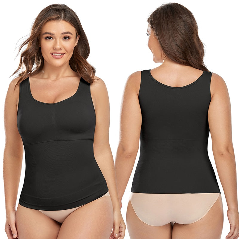 Camiseta Modeladora Plus Size com Sutiã Embutido