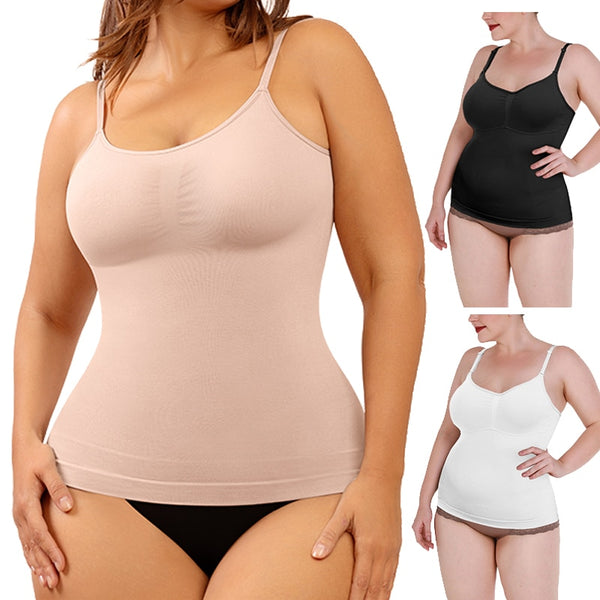 CurvySculpt Plus - Camisola Plus Size Modeladora com Controle Abdominal